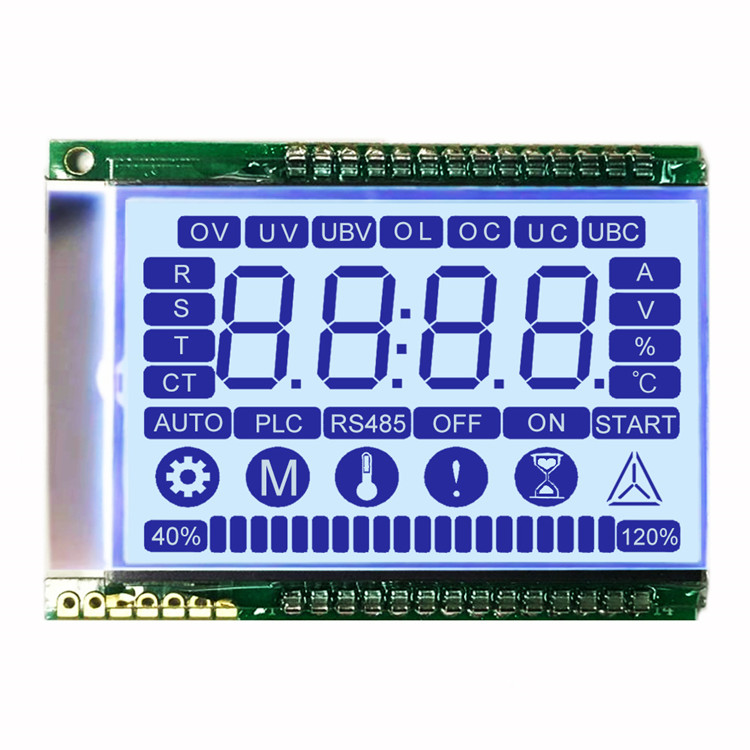 2,0-palčni pozitivni prilagodljivi programirljivi segmentni LCD zaslon z 2 PCS belo LED