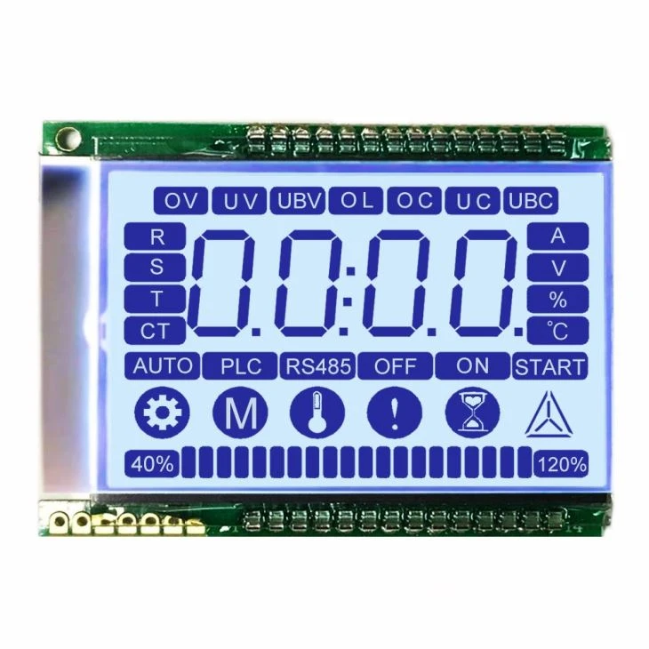 2.0 Inch Positive Programmable 7 Segment LCD Display