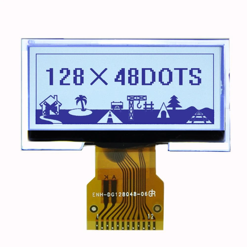 Majhen zaslon s 128 * 48 LCD zaslonom FSTN prosojni enobarvni LCD zaslon