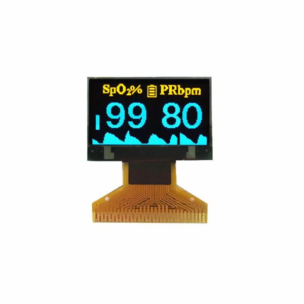 0,96 inčni 128X64 OLED zaslon modro-rumen OLED za oksimeter